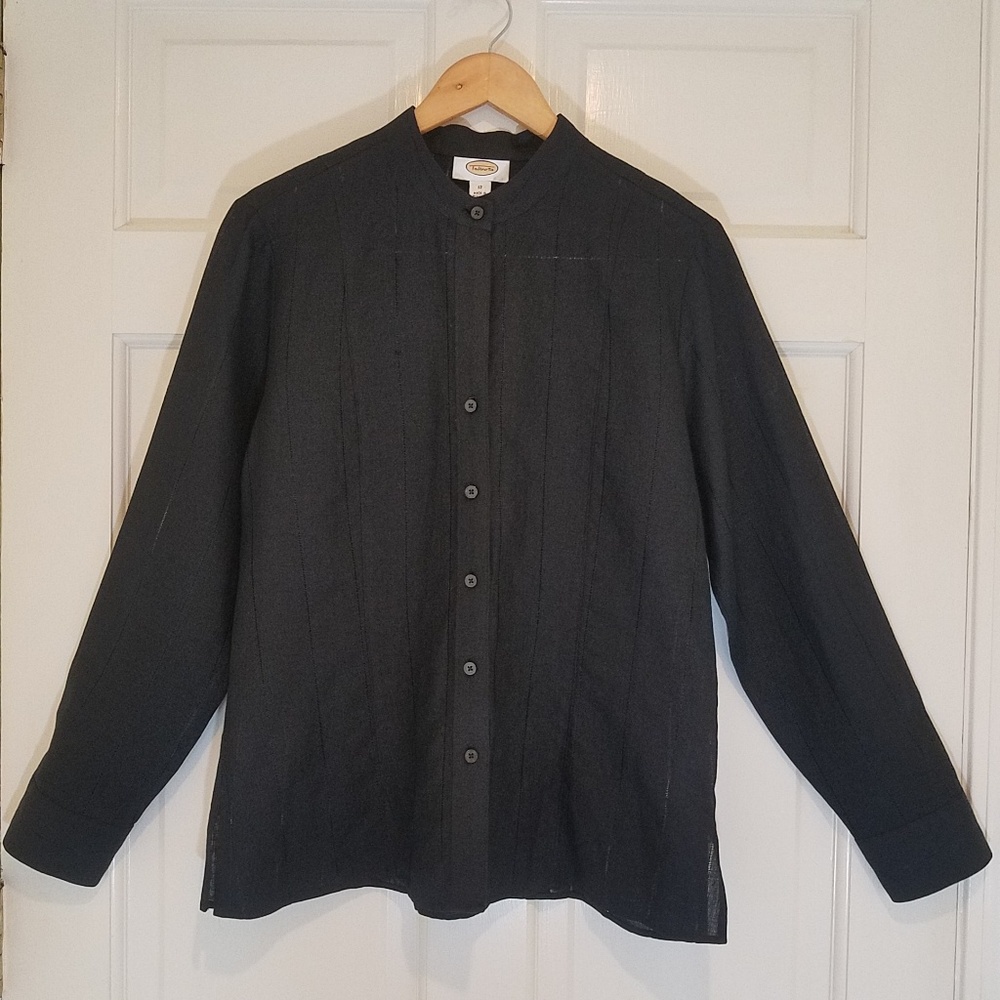 TALBOTS LINEN BUTTON DOWN SHIRT